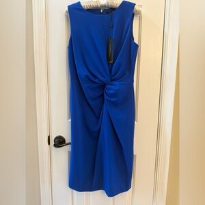 Donna Karan Cobalt Blue Twist Dress